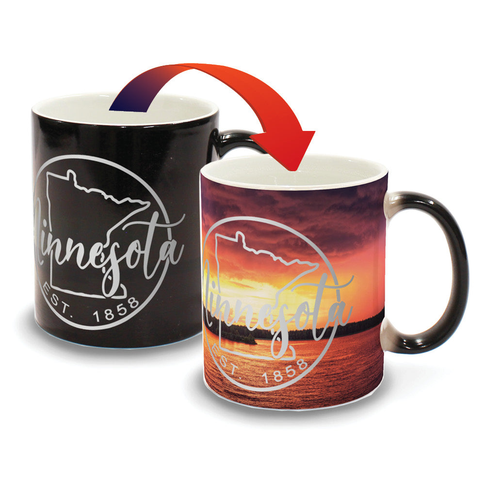 Minnesota Sunset on Lake - D3 - Color Changing Mug Experience