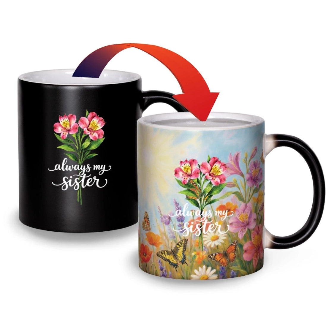 Always My Sister Color Changing Magic Mug - Heat Activated 