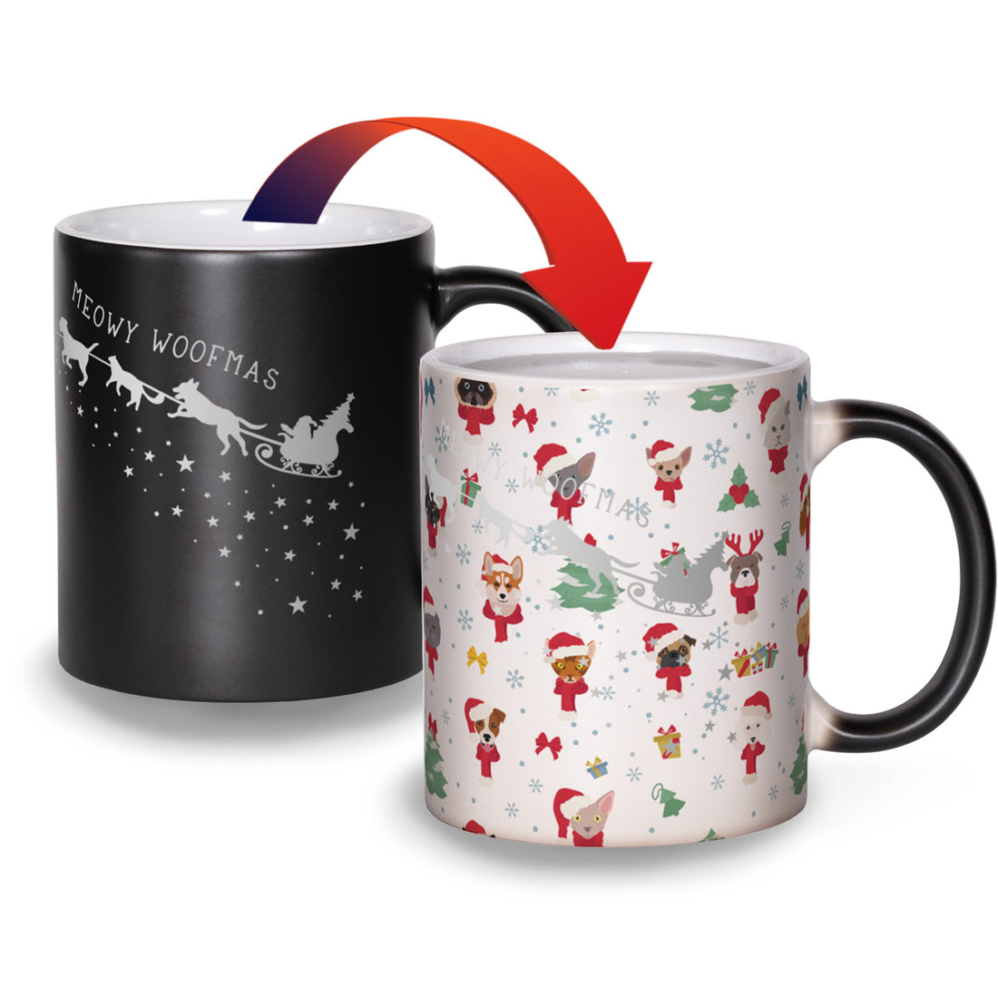 Meowy Woofmas - Matte Color Changing Mug Experience 