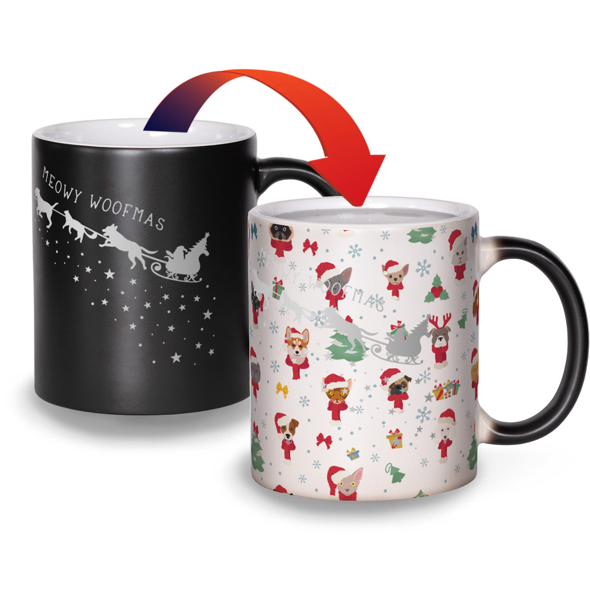 Meowy Woofmas - Matte Color Changing Mug Experience 