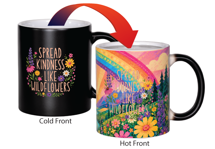 Spread Kindness Color Changing Magic Mug - Heat Activated