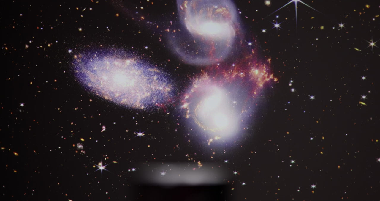 This video shows our color changing mug with Stephan's Quintet from the James Webb Space Telescope
