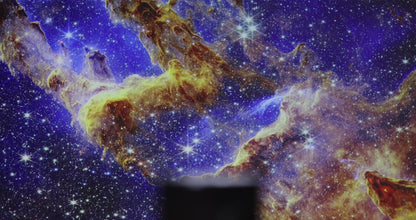 Video of our color changing mug showing the Pillars of Creation from the James Webb Space Telescope