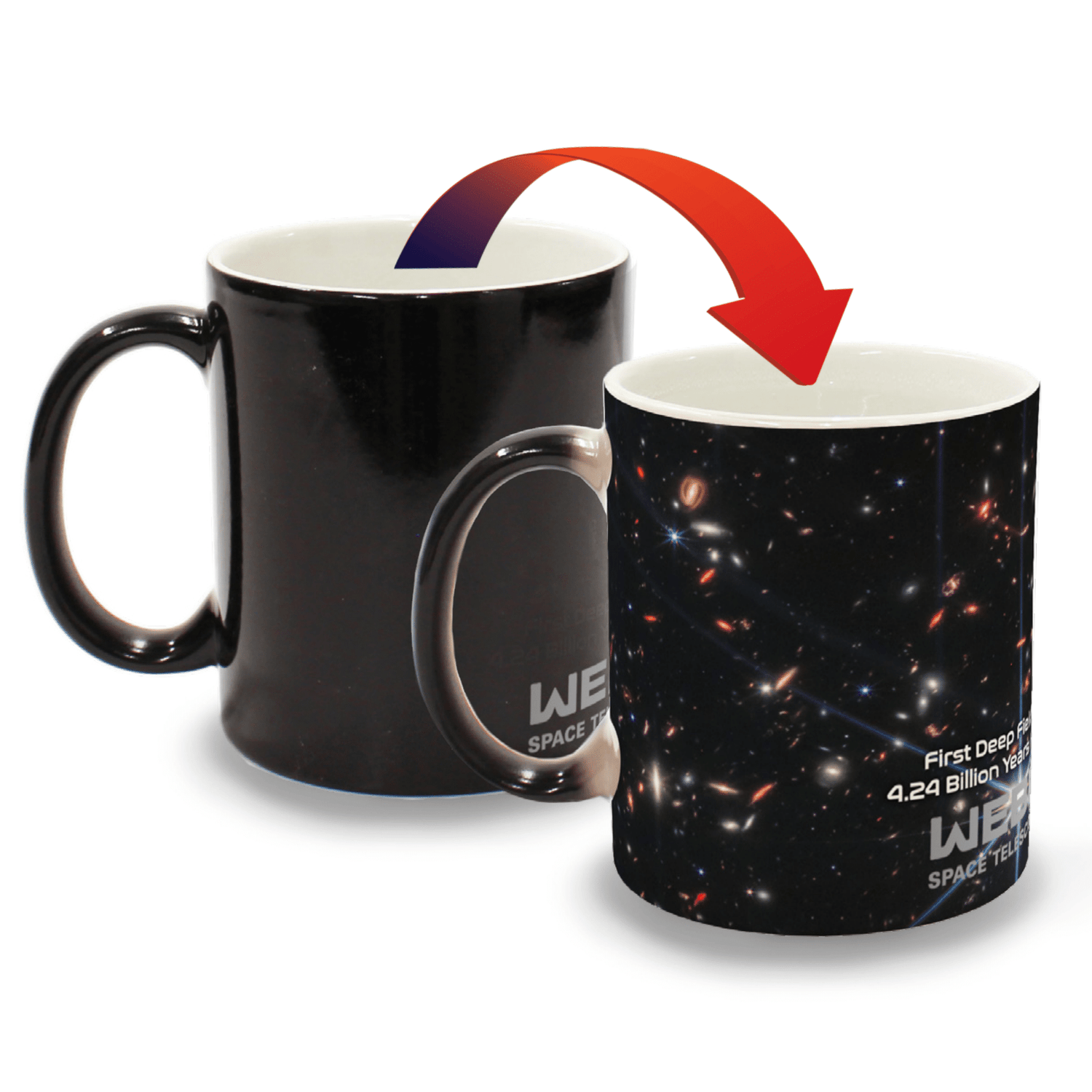 First Deep Field - Webb Space Telescope - Color Changing Mug Experience Back