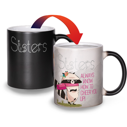 Raccoon Sisters - Matte Color Changing Mug Experience