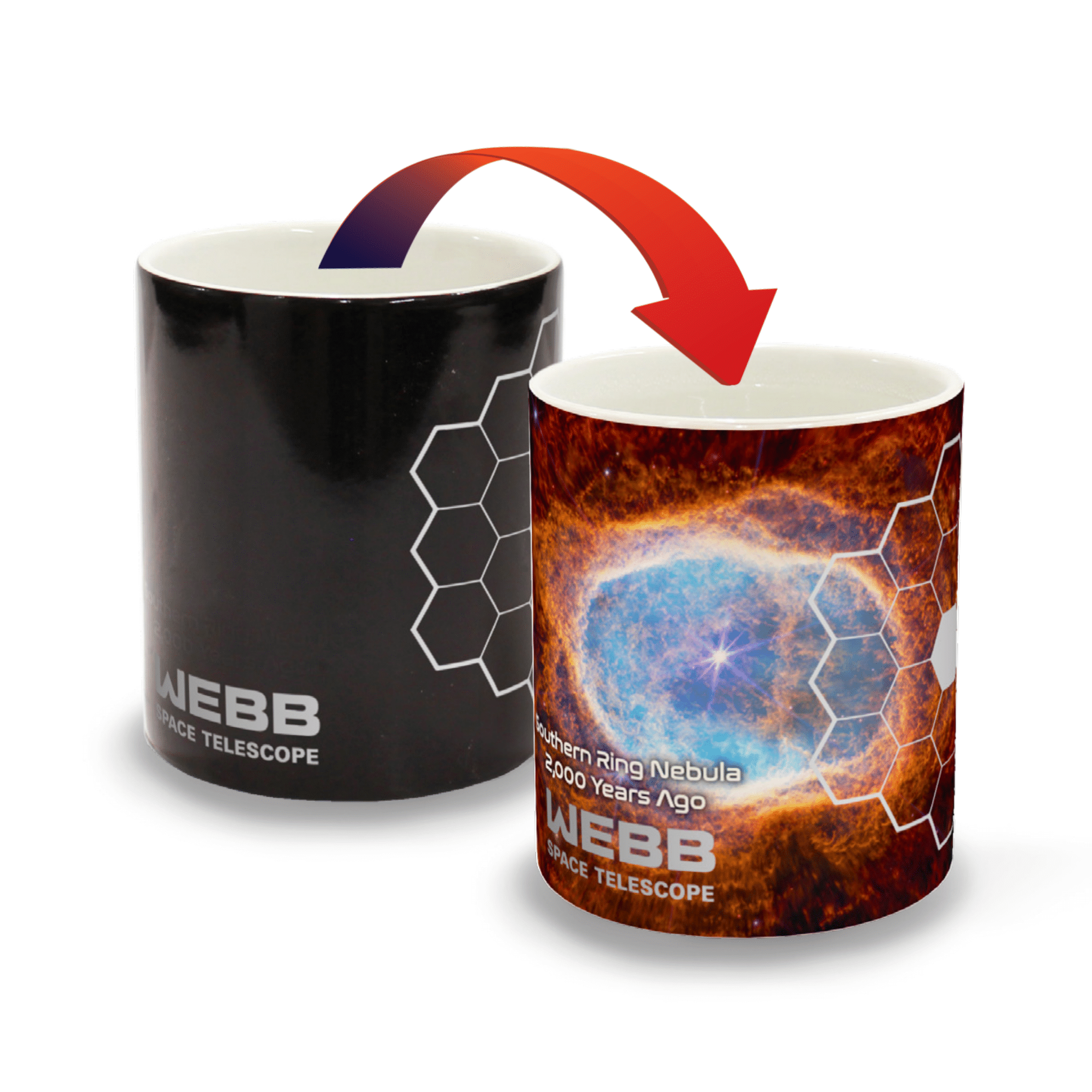 Southern Ring Nebula - Webb Space Telescope - Color Changing Mug Experience Side