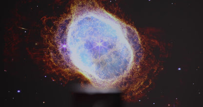 This video shows our color changing mug of the Southern Ring Nebula from the James Webb Space Telescope